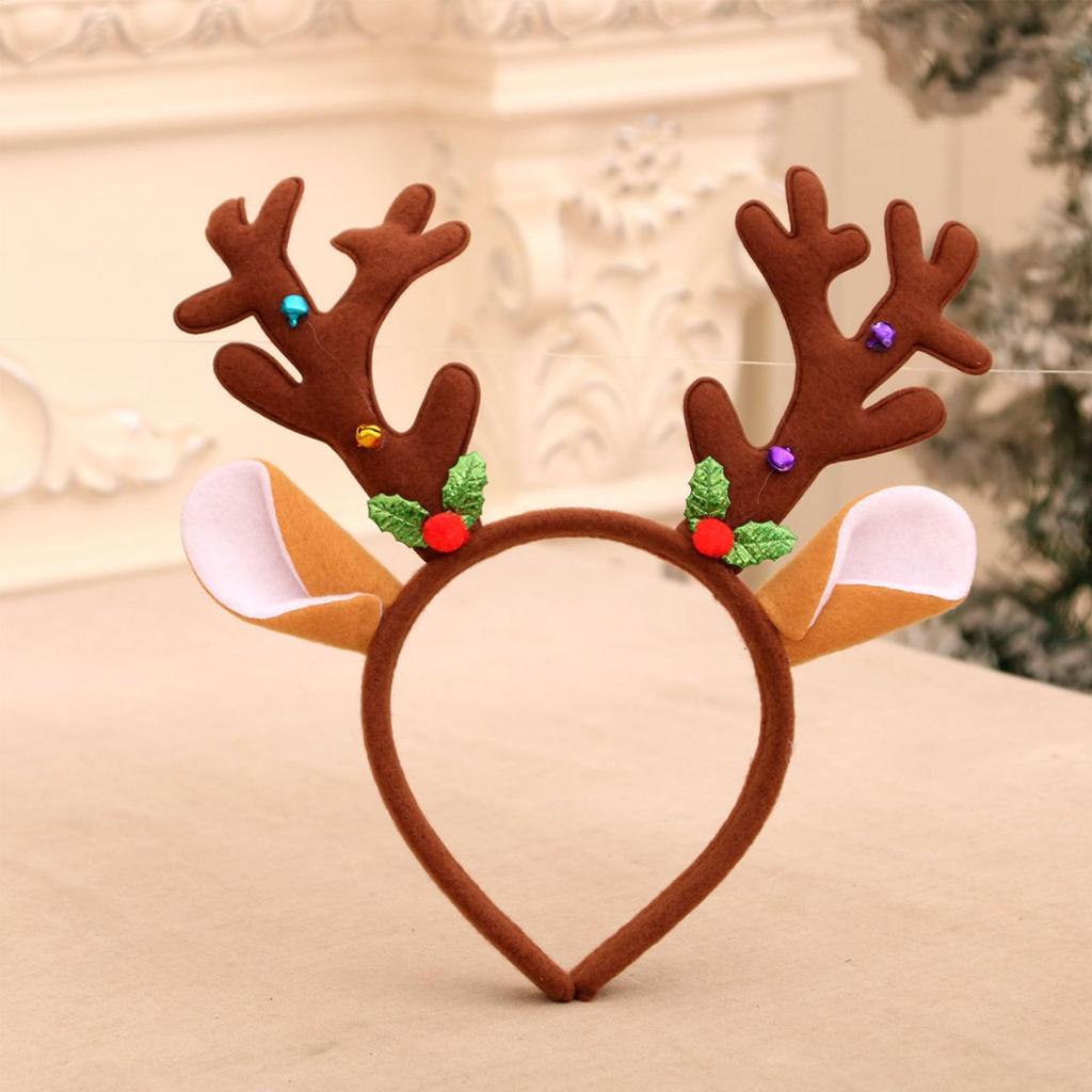 Christmas Headbands Reindeer Hair Accessories Funny Festival Headdress For Girls School Vacation Family Gathering Seasonal