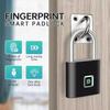 Keyless USB Rechargeable Fingerprint Lock Smart Home Padlock Waterproof Door Lock Quick Unlock Portable Anti-theft Padlock