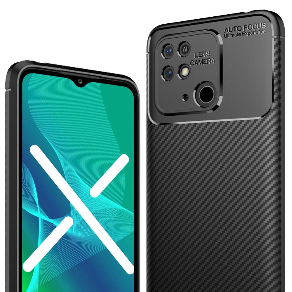 Case for Xiaomi Redmi 10C, Carbon Gel, black