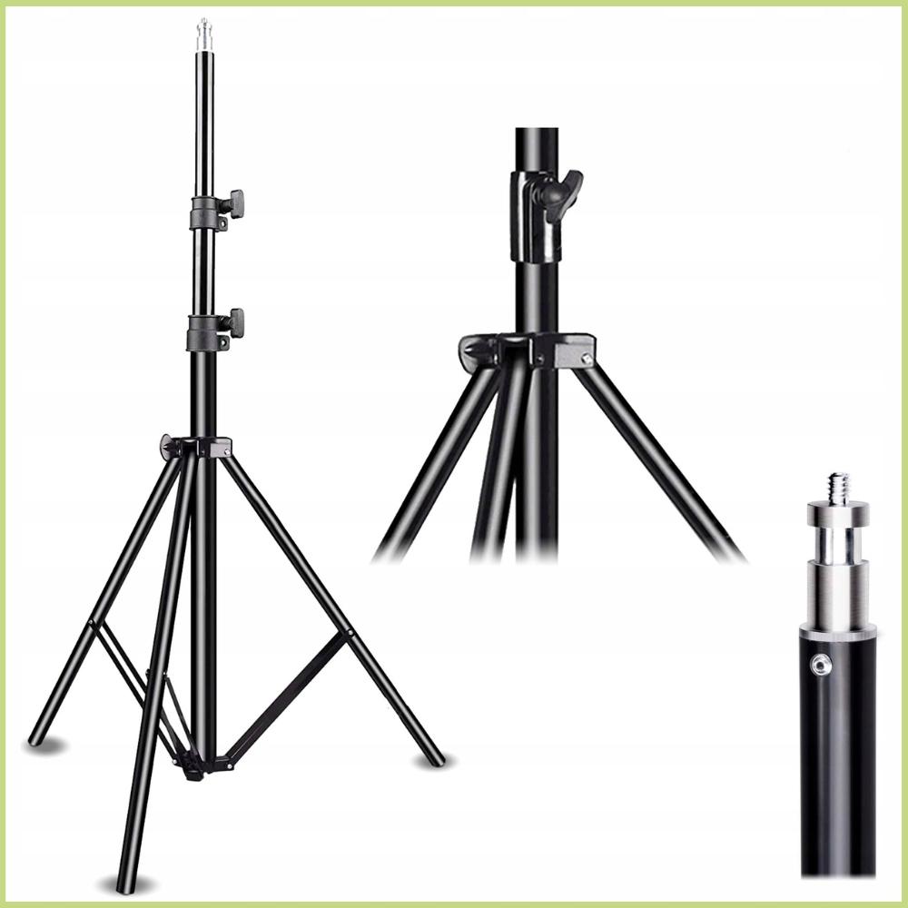 Tripod lighting stand for photographic studio lamps, foldable, 2.1 m, 15 kg