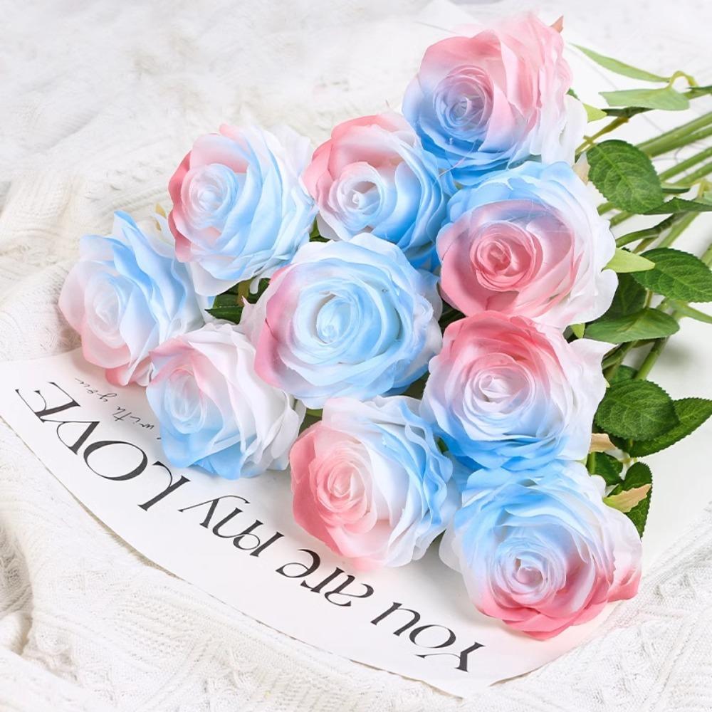 3/5Pcs Tulip Rose Artificial Flower Bouquet for DIY Home Room Table Decor Wreath Gift Box Scrapbooking  Wedding Christmas Decor