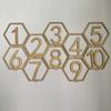 Wooden Table Numbers 1-10/1-20 Wedding Table Numbers Card with Holder Base Hollow Out Wood Table Numbers for Wedding Party Event Catering Decoration