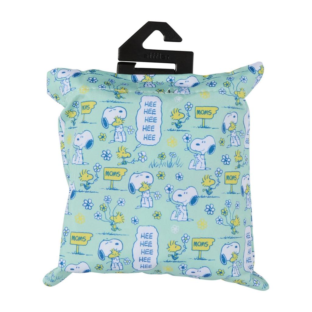 Sifre Foldable Insulated Eco Shopping PEANUTS Mint Flower Bag, & Snoopy, Women's, PN171,