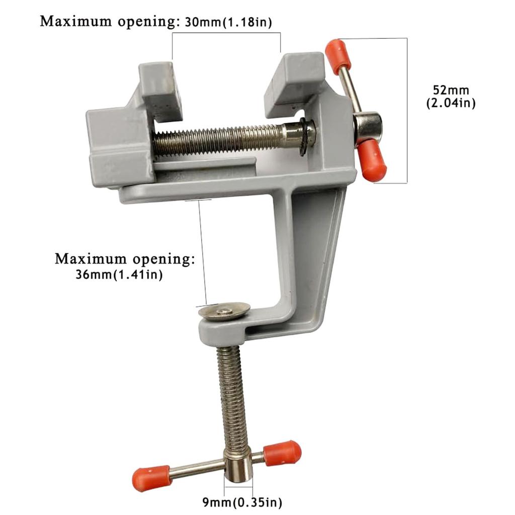 Mini Table Alloy Mini Table Craft Jewelry Clamp Repair Tool with Adjustable Jaw,Clamp On Table Bench Vise Mini Tool
