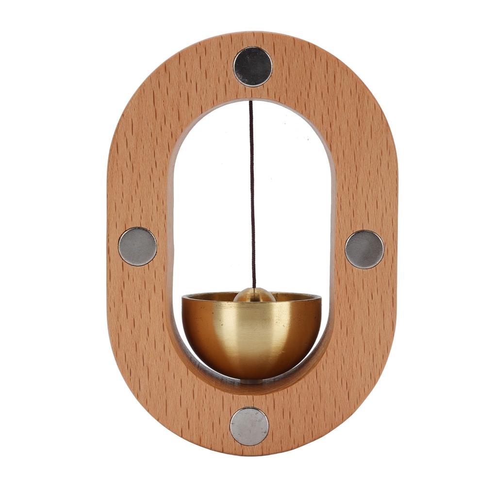Shopkeepers Bell Beechwood and Copper Decorative Wooden Hanging Doorbell for Home Refrigerator Apartment