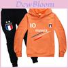 Kids Cotton Hoodie And Pants Set With Cartoon Pattern For Casual Wear In Spring And Autumn