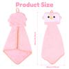 Coral Fleece Hand Towel Cute Cartoon Animal Fingertip Towel Hanging Towel For Household Kitchen Bathroom Wiping Hands