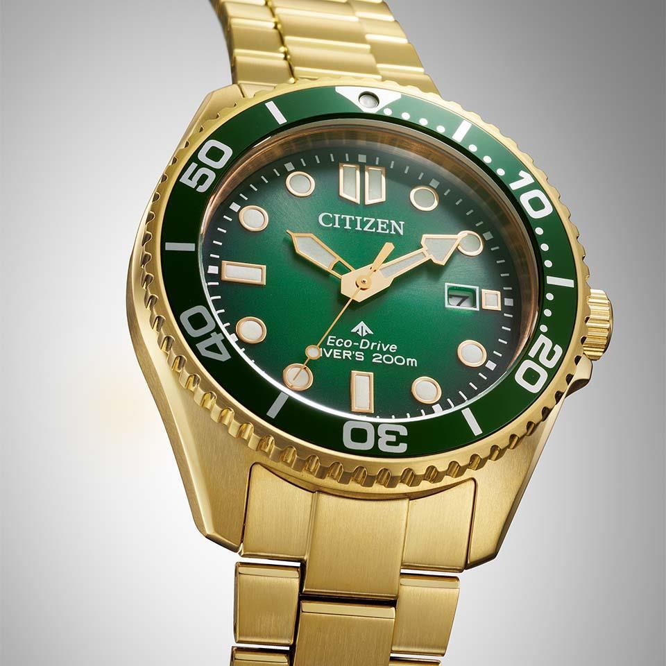 CITIZEN Promaster Marine Green Dial Watch BN0262-59W Men's (Brand New)