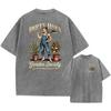 Washed Oversized T-Shirt, Funny Gardener "Dirty Hoes" Print Unisex Casual Tee