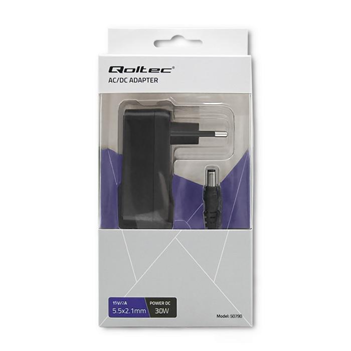 Qoltec Plug-in Power Supply 15W | 7.5V | 2A | 5.5*2.1