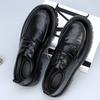 Large size men's shoes spring and summer new trend thick-soled breathable hollow casual shoes business men's big head leather shoes genuine leather