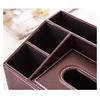 Hotel Multifunctional Leather Tissue & Remote Organizer