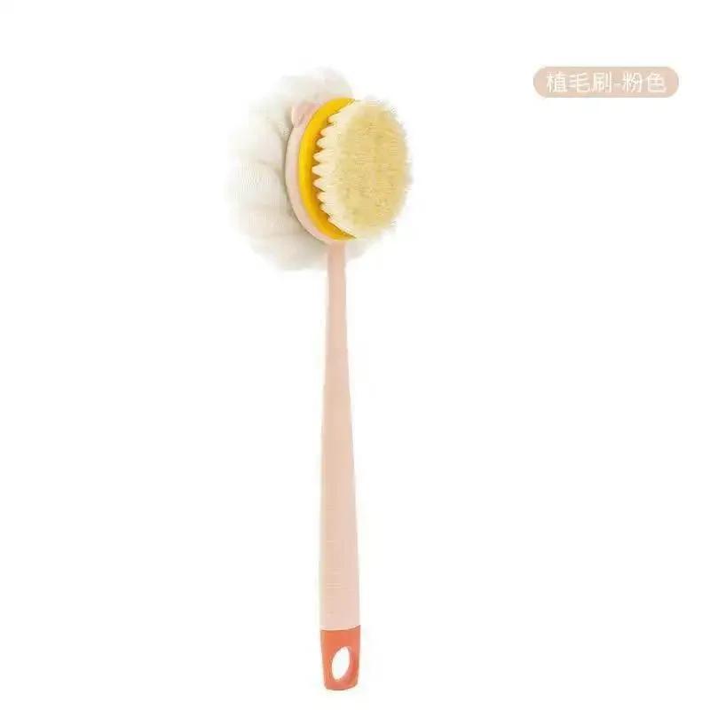 

Двусторонняя щетка для душа с длинной ручкой, щетка для мытья ванной, массажная щетка для спины и тела, отшелушивающая щетка, принадлежности для ванны