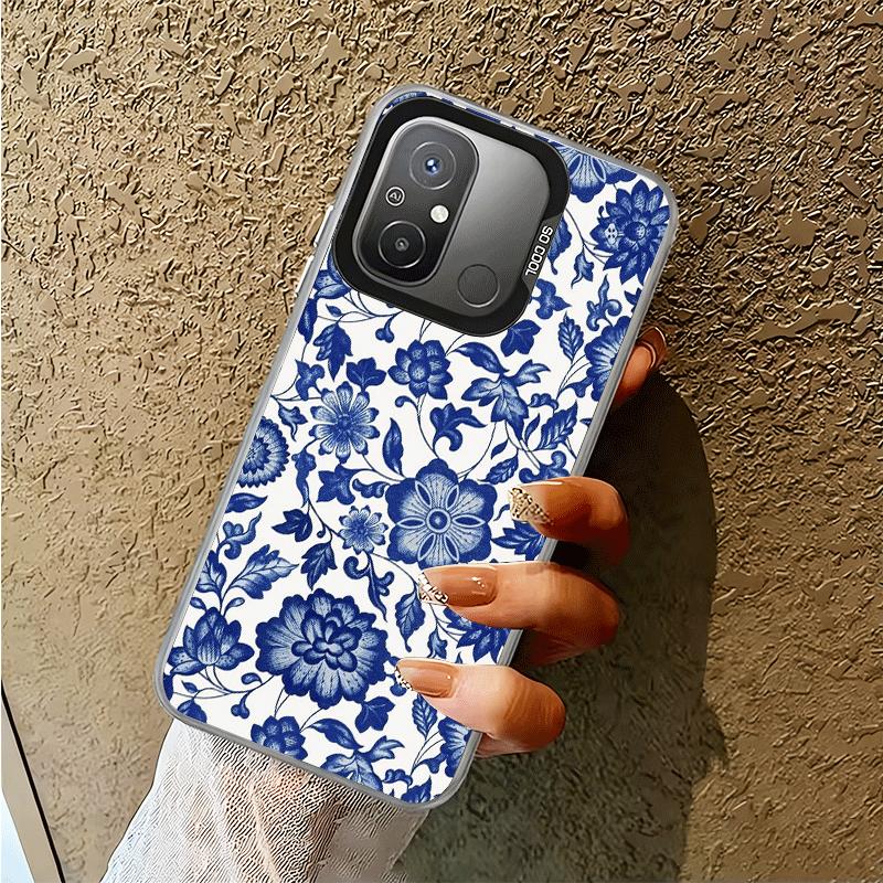 Blue And White Porcelain Pattern Shockproof Phone Case for Xiaomi Poco X7 X6 X5 X3 Pro F7 Ultra M8 Redmi 15C 15 14C 13C 12C 10C