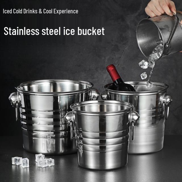 Stainless Steel Tiger Head KTV Ice and Champagne Bucket for Bars