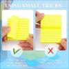 8Pcs 8 Rainbow Color Self Sticky Notes Pad with Lines Student Writing Marker  Notepad