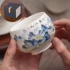 Taza de té Maestra de Jade de Sebo Taza Mil Millas Jiangshan Taza Individual de Kung Fu Jianzhan Taza Grande para Cata de Té Cuenco de Té Taza de Meditación
