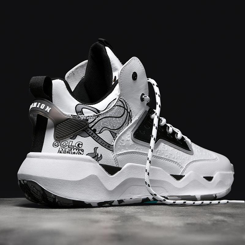 36-45 Мужская боевая обувь для юниоров мужские спортивные баскетбольные кроссовки для соревнований и тренировок 36 белыйчёрный 3275₽