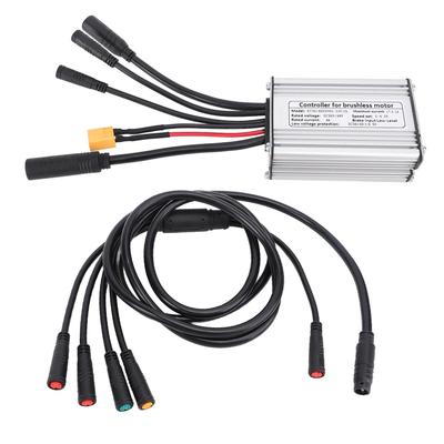 Ovladač pro horské kolo s vodotěsným konektorem, světelný vodič, sinusový ovladač pro motor 36V 48V 350W