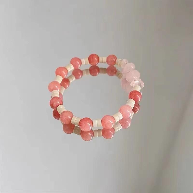 Ethnic Vintage Style Ceramic Bracelet With Cross And Sphere Design For Couples