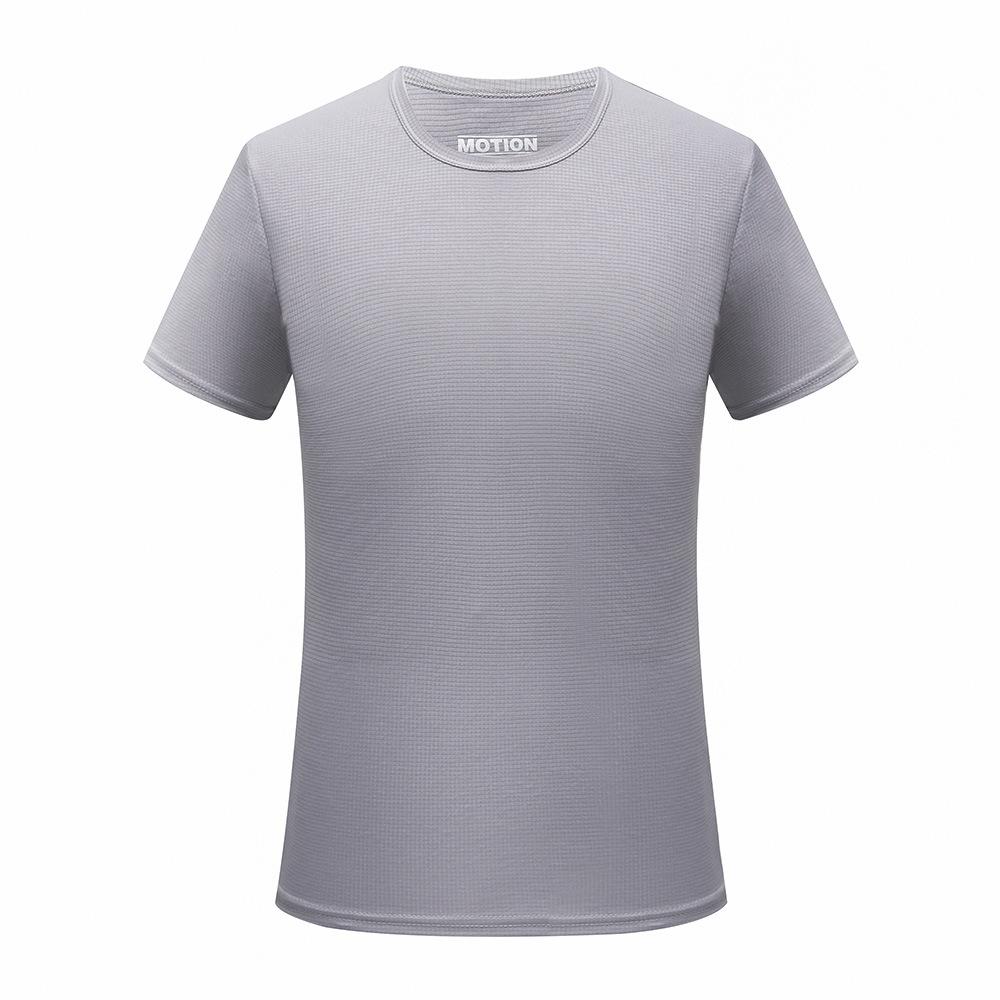 Men's Quick Dry T-shirt Thin Section Round Neck Short Sleeve Outdoor Marathon Running Training Sweat Absorbent Breathable Undershirt