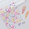 SKY Multi-Style Wildflower Embossed Nail Art Stickers - Five-Petal Bellflower DIY Decoration