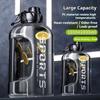 1800/2600ML Sports Water Bottle with Straw Gym Cycling Cup Large Capacity Accurate Calibration Fitness Camping Men Water Kettle 1