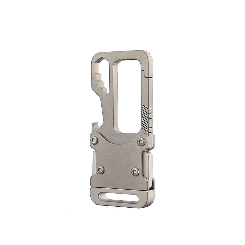 Multifunctional Titanium Keychain: Men's Waist Clip with Portable Tool and Unboxing Knife