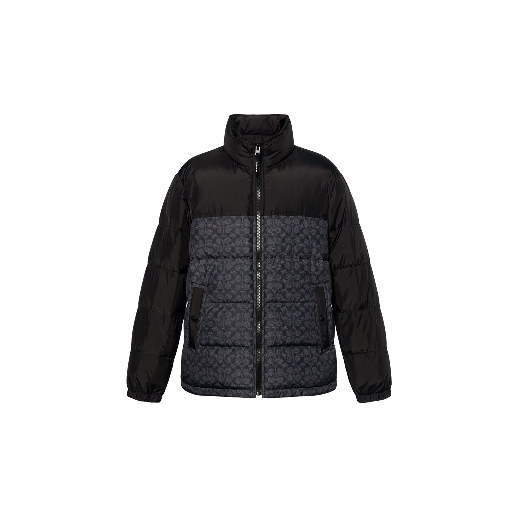 COACH Down Jackets Men`s Black Stand