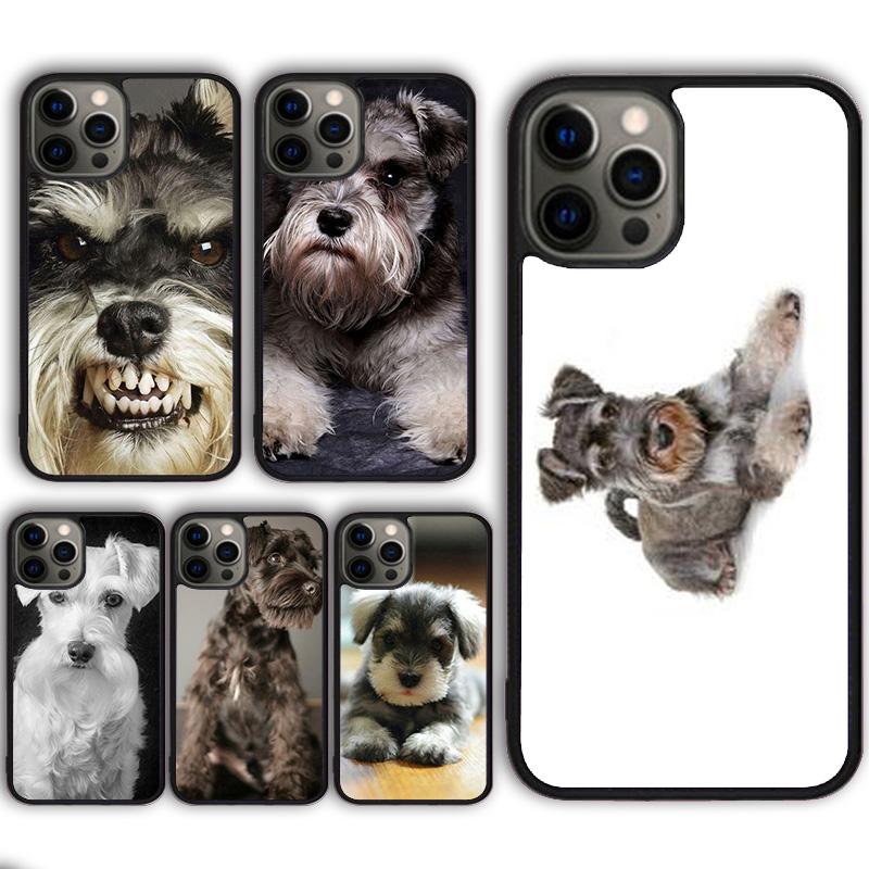 Cute Miniature Schnauzer Puppy Phone Case Cover for iPhone 17 Air 16 16e 15 13 14 11 12 Pro Max Max Plus Coque Fundas Shell
