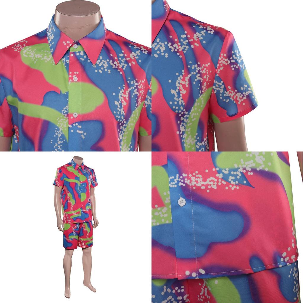 New Cross-border Movie Barbie Cos Costume For Barbie Ken Punk Style Jacket Moisture-wicking Fabric