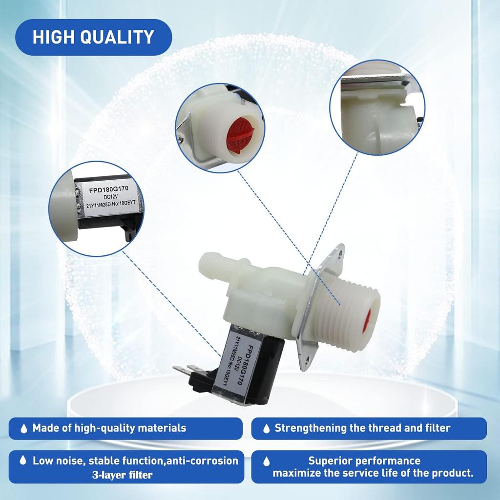 Newly Upgraded DD81-02265A Dishwasher Water Valve Replace Model 6740000046A 10A50100 ect Compatible with samsung Dishwasher water inlet valve Quality