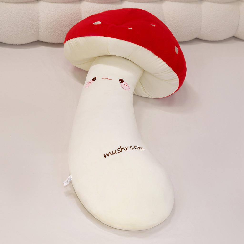 Mushroom Toy Plush Pillow With Embroidery Design For Bedroom Decor And Gift
