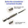 4Pcs Hexagonal Shank Conversion Set with Magnetic for Interchanging 6.35mm and 4mm Drill Bit in Power Tool
