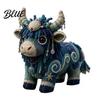 Handmade Gift Making Beginners DIY Sewing Kit Cow Patchwork Supplies Highland for Adults Fabric Doll