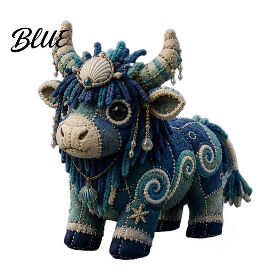 Handmade Gift Making Beginners DIY Sewing Kit Cow Patchwork Supplies Highland for Adults Fabric Doll