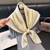 90x90cm New Spring/Summer Imitation Silk Square Shawl Scarf Flower Handkerchief Scarf Women Bandana Headscarves