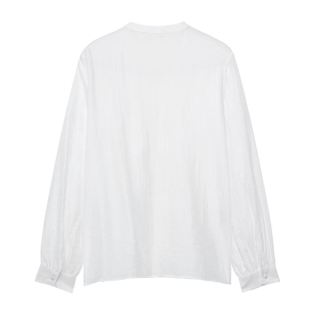 TAOP&ZA Women's Elegant Lace Layered Casual Shirt - Spring/Summer Collection