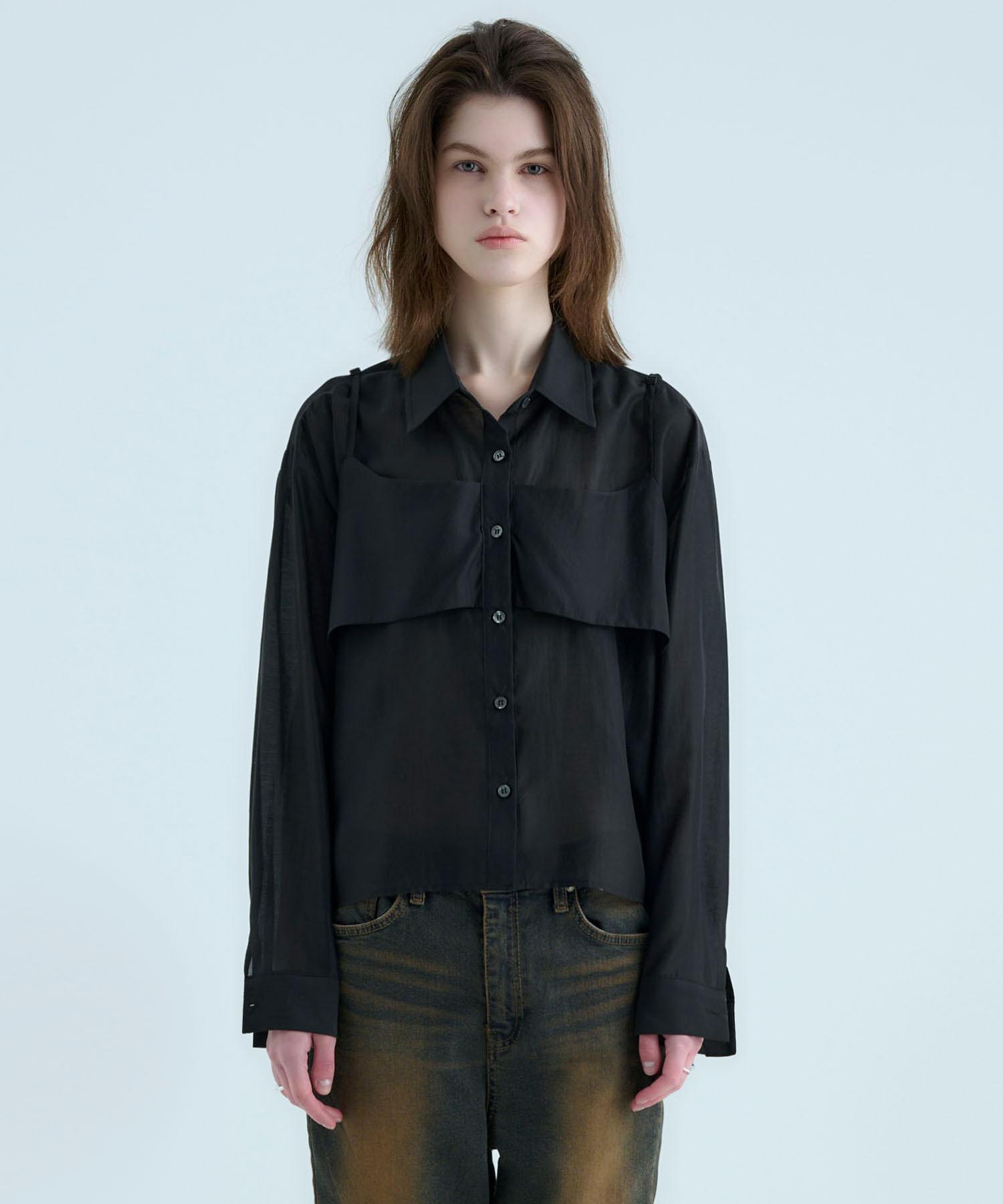 Sunnid Bustier Blouse Black Black/Free
