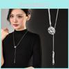 Elegant Geometric Star Pendant Sweater Necklace For Women In Autumn Winter Fashion
