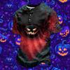 Men's Quick Dry Round Neck Short Sleeve T-Shirt with Halloween Print for Workout and Running