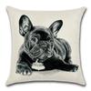 French Bulldog Cushion Cover Cotton Linen Cute Dog Decorative Cushions for Sofa Home Decoration Pillow Case 45*45