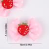 2Pcs Strawberry Bow Hair Clips Pink Dot Ribbon Hairpins Sweet Double Ponytails Barrette For Girls Children Headwear Accesories
