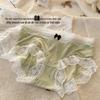 French Retro Polka Dot Lace Triangle Panties with Bowknot for Women