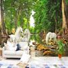 Any Size 3D Wall Paper Mural Forest White Horse Natural Scenery Wallpapers Living Room Bedroom Mural