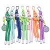 Alloy+nylon Woven Smiley Face Keychain For DIY Bag Accessories