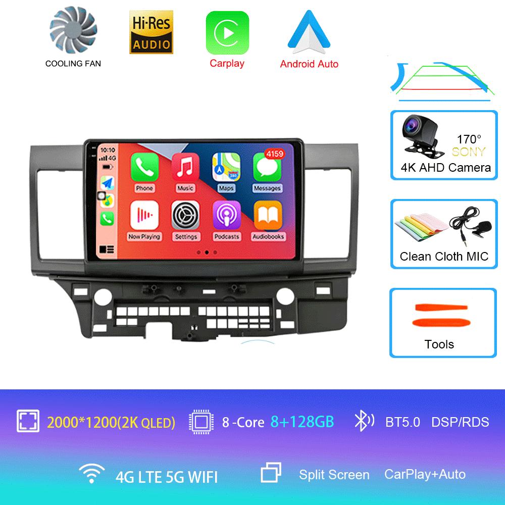 For Mitsubishi Lancer 2007-2012 Android 14 4G Car Radio Car Radio Multimidia Video Player Navigation GPS 2din 2 Din Carplay