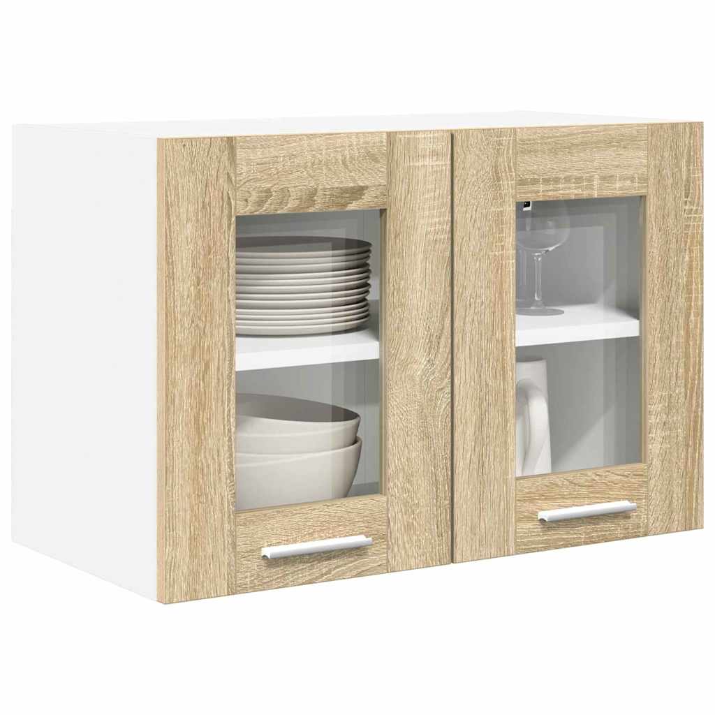 Hanging Cabinet 2 Pcs Sonoma Oak 60 X 31 X 40 Cm Engineered Wood