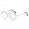 Modern Round Frame Metal Glasses With Blue Light Blocking For General Wear