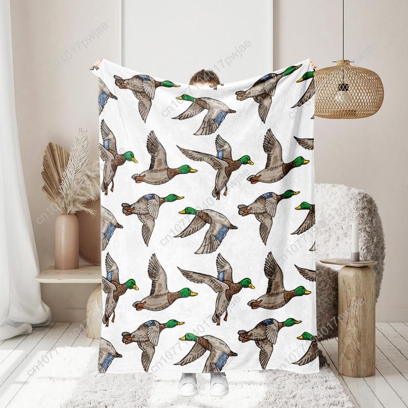Cartoon Duck Pattemn Blanket 1 Count SoftComfortable Warm Throw Air-conditioned RoomBlanket Warm Nap Blanket Custom Blankets